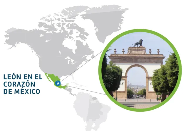 Mapa: León en el corazón de México